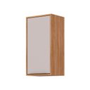 Ver imagem 2 de Armário Aéreo MDF 40cm com 1 Porta Brilhante/Celeste Marrom/Cinamomo/Off White