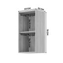 Ver imagem 3 de Armário Aéreo MDF 40cm com 1 Porta Brilhante/Celeste Marrom/Cinamomo/Off White