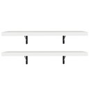 Ver imagem 6 de Kit 2 Prateleiras Suspensas para Cozinha Madesa 60 Cm com Mão Francesa - Branco