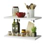 Kit 2 Prateleiras Suspensas para Cozinha Madesa 60 Cm com Mão Francesa - Branco - 2