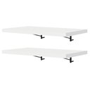 Ver imagem 7 de Kit 2 Prateleiras Suspensas para Cozinha Madesa 60 Cm com Mão Francesa - Branco