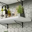 Ver imagem 4 de Kit 2 Prateleiras Suspensas para Cozinha Madesa 60 Cm com Mão Francesa - Branco