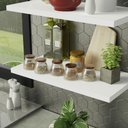 Ver imagem 5 de Kit 2 Prateleiras Suspensas para Cozinha Madesa 60 Cm com Mão Francesa - Branco