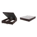 Ver imagem 2 de Conjunto Colchão Ortopédico Queen e Base Box Bau 73x158x198cm Libia Yescasa Marrom