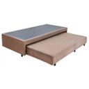 Ver imagem 1 de Cama Box Base Solteiro Com Auxiliar Semi Ortopedica Suede:Tabaco