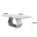 Ver imagem 3 de Mesa para Sala de Jantar Ane 180cm Madeira Tampo Barril Laminado Moderna Mobília