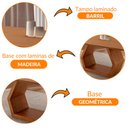 Ver imagem 5 de Mesa para Sala de Jantar Ane 180cm Madeira Tampo Barril Laminado Moderna Mobília