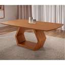 Ver imagem 2 de Mesa para Sala de Jantar Ane 180cm Madeira Tampo Barril Laminado Moderna Mobília