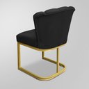 Ver imagem 5 de Kit 10 Cadeiras Modernas/sala Flor - Base Ferro Dourado - Preto