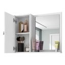 Ver imagem 2 de Armário de Banheiro Espelho Aéreo Superior Espelheira Branco