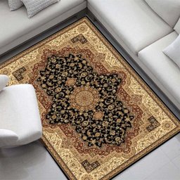 Tapete Alanya Des.02 Preto/Bege 0,80x3,00 - Global Decor - 1