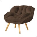 Ver imagem 6 de Kit 2 Poltrona California para Sala Veludo Amamentação Papai