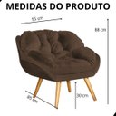 Ver imagem 5 de Kit 2 Poltrona California para Sala Veludo Amamentação Papai