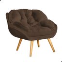 Ver imagem 4 de Kit 2 Poltrona California para Sala Veludo Amamentação Papai