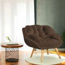 Ver imagem 2 de Kit 2 Poltrona California para Sala Veludo Amamentação Papai