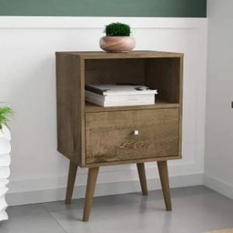 Mesa de Cabeceira 1 Gaveta Retrô Mb2014 Móveis Bechara - 1