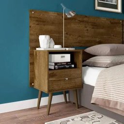 Mesa de Cabeceira 1 Gaveta Retrô Mb2014 Móveis Bechara - 5