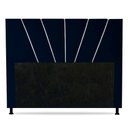 Ver imagem 1 de Cabeceira Cama Box Casal Dallas 140cm Veludo Azul Marinho