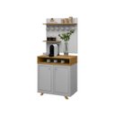 Ver imagem 2 de Buffet / Aparador Com Painel ST Para o Cantinho do Café Estilo Retrô Com Pés em Madeira 2 Portas Com