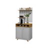 Buffet / Aparador Com Painel ST Para o Cantinho do Café Estilo Retrô Com Pés em Madeira 2 Portas Com - 2