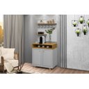 Ver imagem 1 de Buffet / Aparador Com Painel ST Para o Cantinho do Café Estilo Retrô Com Pés em Madeira 2 Portas Com