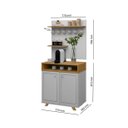 Ver imagem 3 de Buffet / Aparador Com Painel ST Para o Cantinho do Café Estilo Retrô Com Pés em Madeira 2 Portas Com