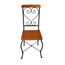 Ver imagem 1 de Cadeira de Jantar Estilo Industrial Rustica Ferro e Madeira Artesanal