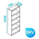 Ver imagem 4 de Estante para Livros 4 Prateleiras Bl14 06 Frame Moderno Brv Móveis