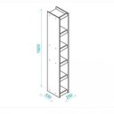 Ver imagem 5 de Estante para Livros 4 Prateleiras Bl12 06 Frame Moderno Brv Móveis