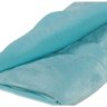 Coberdrom Casal King Avulso Manta Soft e Malha Penteada Dupla Face Liso - Azul Tiffany - 3