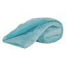 Coberdrom Casal King Avulso Manta Soft e Malha Penteada Dupla Face Liso - Azul Tiffany - 1