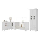 Ver imagem 2 de Quarto de Bebê Completo com Berço 3 em 1 para Colchão 130x60cm Aurora Multimóveis Mp4564