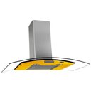 Ver imagem 1 de Coifa Terim Vidro Curvo Duto Slim Inox 80 Cm Amarelo 220v