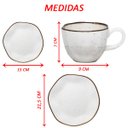Ver imagem 6 de Kit Jogo Café da Manhã Lanche para 6 Pessoas Porcelana 220ml