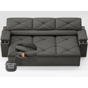 Ver imagem 5 de Sofá com Porta Copos Retrátil e Reclinável Pop 2,05m Velosuede Cinza - Netsofas