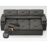 Sofá com Porta Copos Retrátil e Reclinável Pop 2,05m Velosuede Cinza - Netsofas - 5
