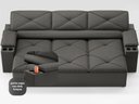 Ver imagem 5 de Sofá com Porta Copos Retrátil e Reclinável Pop 2,05m Velosuede Cinza - Netsofas