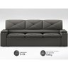Sofá com Porta Copos Retrátil e Reclinável Pop 2,05m Velosuede Cinza - Netsofas - 4