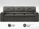 Ver imagem 4 de Sofá com Porta Copos Retrátil e Reclinável Pop 2,05m Velosuede Cinza - Netsofas