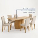 Ver mais imagens de Conjunto Mesa de Jantar 6 Lugares com Cadeiras Diana e Carol Cinamomo e Bege