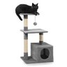 Arranhador de Gato 3 Andares Grande Casinha Aconchegante Brinquedo Descanso Pet Shop Casa Diversão e - 2