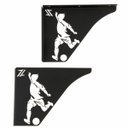 Ver imagem 1 de Mão Francesa Preta Decorativa 20cm de Jogador Futebol Aço para Prateleira Parede Zarg