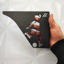 Ver imagem 4 de Mão Francesa Preta Decorativa 20cm de Jogador Futebol Aço para Prateleira Parede Zarg