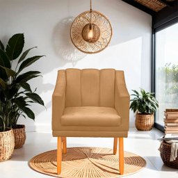 Kit com 2 Cadeiras Poltrona para Sala Moderna e Confortável Mila Suede - 2