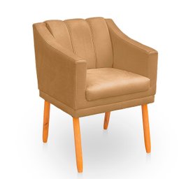 Kit com 2 Cadeiras Poltrona para Sala Moderna e Confortável Mila Suede - 5