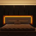 Ver imagem 6 de Cabeceira de Casal Painel com Fita LED Multimóveis CR35467 Cinamomo/Off White