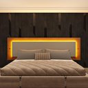 Ver imagem 5 de Cabeceira de Casal Painel com Fita LED Multimóveis CR35467 Cinamomo/Off White