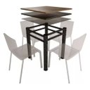 Ver imagem 1 de Base Quadrada Para Mesa Jantar Vidro Pedra Madeira 75x75cmb2:Texturizado