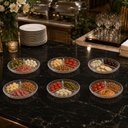 Ver imagem 5 de 12 Petisqueiras Redondas Vidro com 3 Divisórias Floral Lyor