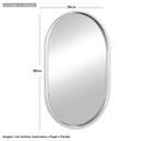 Ver imagem 3 de Espelho Oval com Moldura Preta 80x50 Cinza Prata